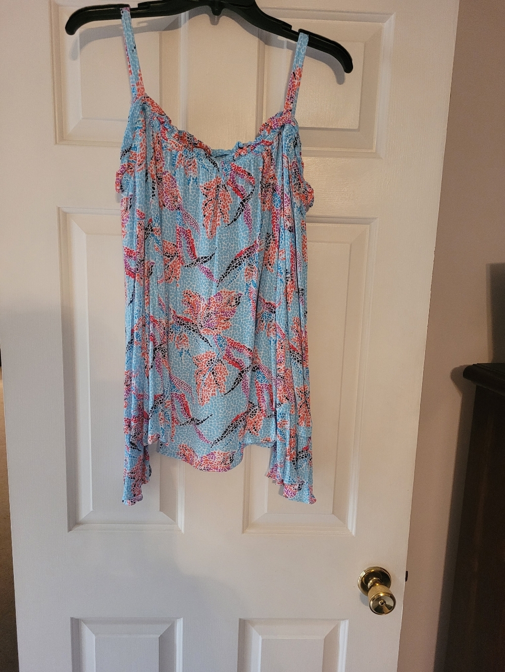 Crown & Ivy Blue Floral Spaghetti-Strap Camisole
